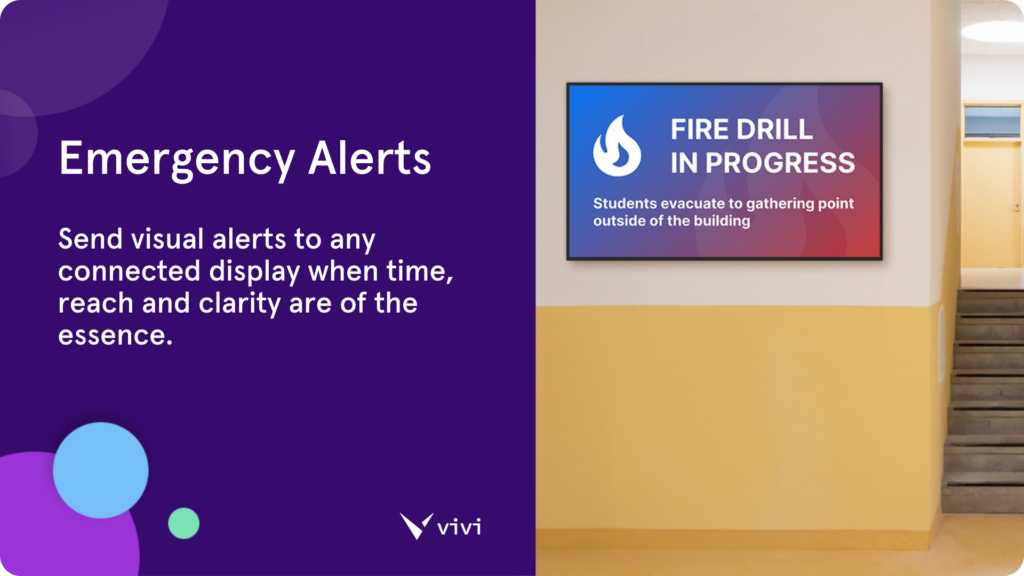 Graphic showing Emergency Alerts feature with Vivi