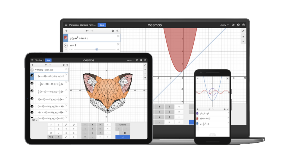 Image featuring Desmos calculator