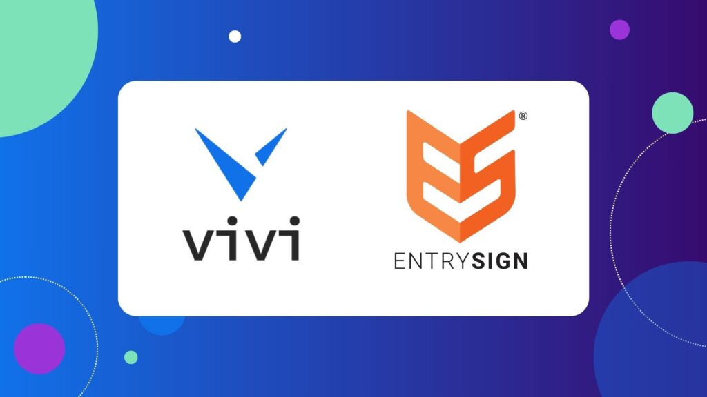 Banner featuring Vivi and EntrySign logos