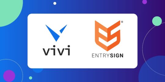 Banner featuring Vivi and EntrySign logos