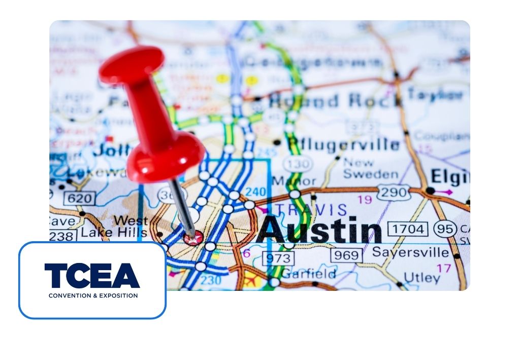 A map showing Austin Texas marked by a pushpin